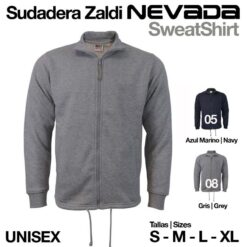 CHAQUETA SUDADERA ZALDI NEVADA UNISEX - Color: Aluminium