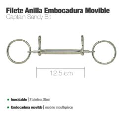 FILETE ANILLA INOX EMBOCADURA MOVIBLE 25426 12.5cm -