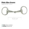 FILETE OLIVA INOX GRUESO 219301 - Talla: 10'5cm