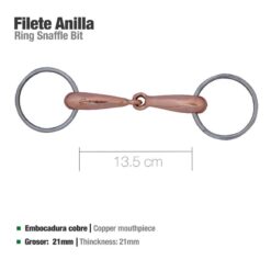FILETE ANILLA EMBOCADURA COBRE - Talla: 13