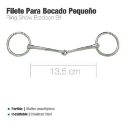 FILETE PARA BOCADO INOX PEQUEÑO 25540 - Talla: 13