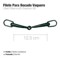 FILETE PARA BOCADO VAQUERO PAVONADO 12.5cm -