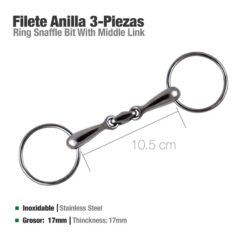 FILETE ANILLA 3 PIEZAS INOX - Talla: 10'5cm