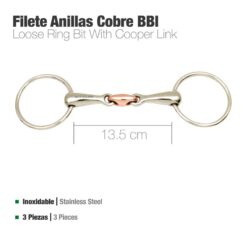 FILETE ANILLA 3 PIEZAS COBRE BBI INOX - Talla: 13
