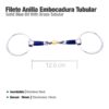 FILETE ANILLA EMBOCADURA TUBULAR BBI INOX - Talla: 12