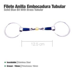 FILETE ANILLA EMBOCADURA TUBULAR BBI INOX - Talla: 12