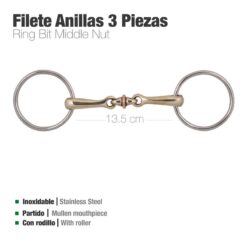 FILETE ANILLA 3 PIEZAS CON RODILLO D88 - Talla: 13