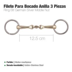 FILETE PARA BOCADO ANILLA 3 PIEZAS D79 - Talla: 12