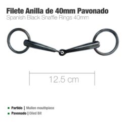 FILETE ANILLA DE 40mm PAVONADO 12.5cm -