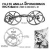 FILETE ANILLA 5-POSICIONES INOX 215518 13.5cm - Talla: 13