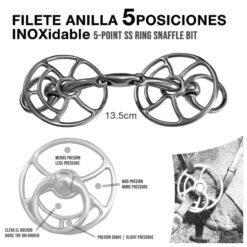 FILETE ANILLA 5-POSICIONES INOX 215518 13.5cm - Talla: 13