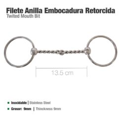 FILETE ANILLA EMBOCADURA RETORCIDA 255334 - Talla: 13