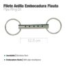FILETE ANILLA INOX EMBOCADURA FLAUTA 21246 - Talla: 12