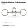 FILETE ANILLA CON TRABALENGUAS INOX 21416 13.5cm -
