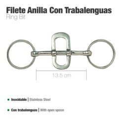 FILETE ANILLA CON TRABALENGUAS INOX 21416 13.5cm -