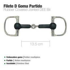 FILETE D INOX GOMA PARTIDO 21566R - Talla: 13