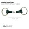 FILETE OLIVA INOX GOMA PARTIDO 21555R 12.5cm -
