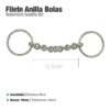 FILETE ANILLA INOX BOLAS 21549-50 12.5cm -