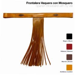FRONTALERA VAQUERA CON MOSQUERO CASTECUS - Color: Negro