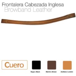 FRONTALERA CABEZADA CUERO INGLESA - Color: Marrón