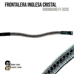 FRONTALERA INGLESA CRISTAL FI-3035 - Color: Negro