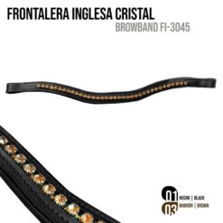 FRONTALERA INGLESA CRISTAL FI-3045 - Color: Marrón