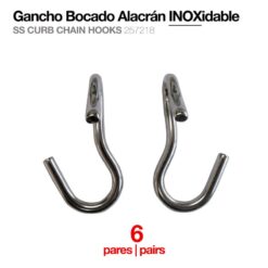 GANCHO BOCADO ALACRÁN INOX 25721  6 PARES -
