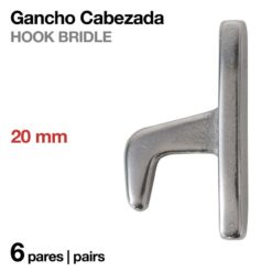 GANCHO CABEZADA 6 PARES - Medida: 20mm