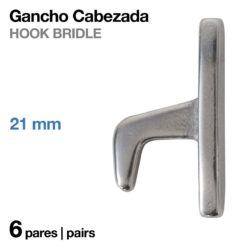 GANCHO CABEZADA 6 PARES - Medida: 21mm