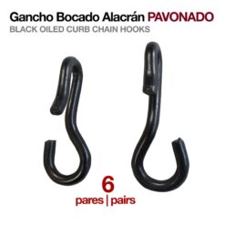 GANCHO BOCADO ALACRÁN PAVONADO  6 PARES -