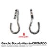 GANCHO BOCADO ALACRÁN CROMADO 25723C 6 PARES -