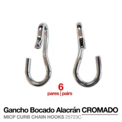 GANCHO BOCADO ALACRÁN CROMADO 25723C 6 PARES -