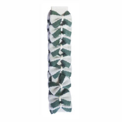 GOMA PARA CRINES CON LAZO - Color: Verde/Blanco