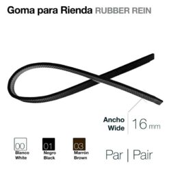 GOMA PARA RIENDA PAR - Color: Negro