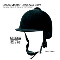CASCO MONTAR TERCIOPELO EXTRA 3/P9203 - Color: Negro