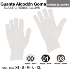 GUANTE ALGODÓN GOMA ANTIDESLIZANTE - Color: Blanco