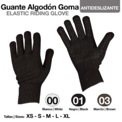 GUANTE ALGODÓN GOMA ANTIDESLIZANTE - Color: Negro
