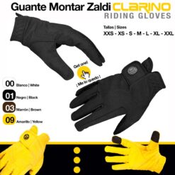 GUANTE MONTAR CLARINO GL001390 - Color: Negro