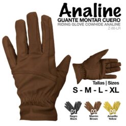 GUANTE MONTAR CUERO ANALINE - Color: Marrón