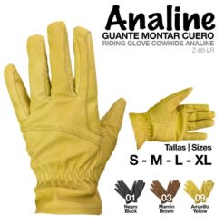 GUANTE MONTAR CUERO ANALINE - Color: Amarillo