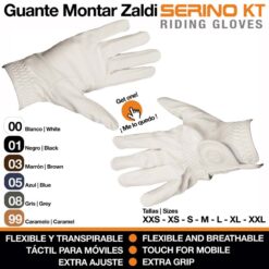 GUANTE MONTAR ZALDI SERINO KT - Color: Blanco