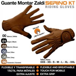 GUANTE MONTAR ZALDI SERINO KT - Color: Bronze
