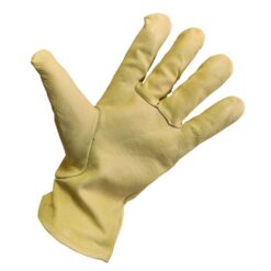 GUANTE CUERO TRABAJO FLOR VACUNO AMARILLO H-406V - Talla: 10