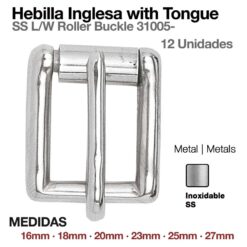 HEBILLA INGLESA W/TONGUE (12 uds) - Medida: 23mm