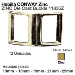 HEBILLA CONWAY ZINC 11835Z (12uds) - Medida: 25mm
