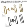 HEBILLA PARA CINCHUELO DE MANTA JUEGO - Hebilla: Cromada