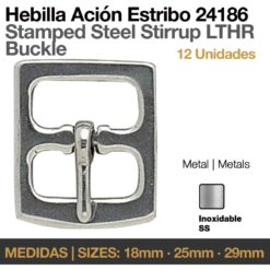 HEBILLA ACIÓN ESTRIBO INOX 24186 12uds - Medida: 25mm