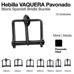 HEBILLA VAQUERA PAVONADO 12uds - Medida: 14mm