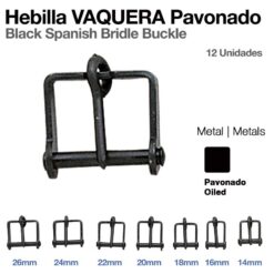 HEBILLA VAQUERA PAVONADO 12uds - Medida: 20mm