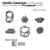 HEBILLA CABEZADA PORTUGUESA CROMADO JUEGO -